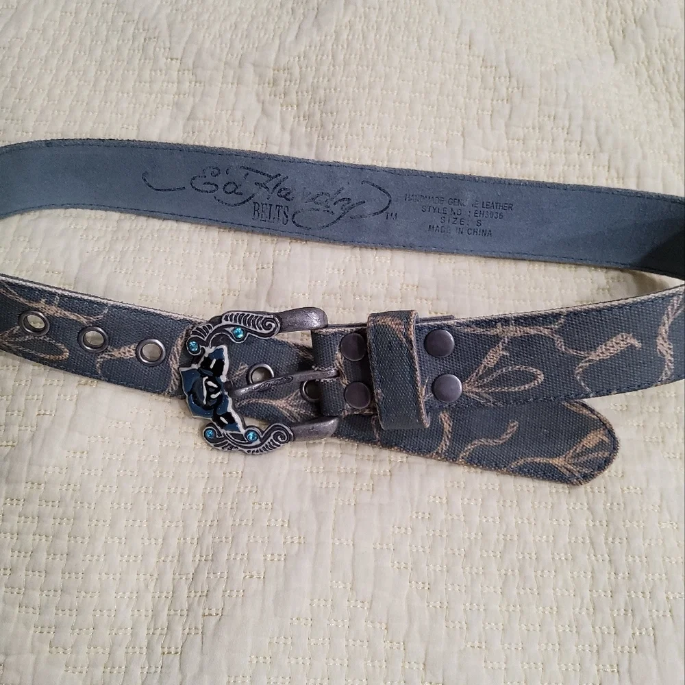 Ed Hardy Vintage Embroidered Belt Size S